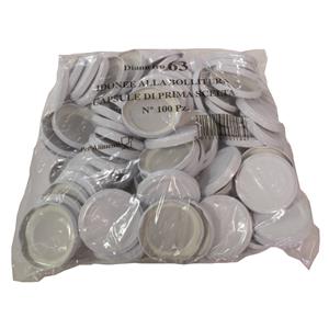 TAPPI VASI VETRO BIANCO CF.100 PZ.MM.63